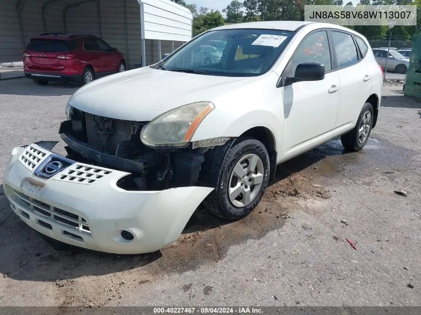 2008 Nissan Rogue S VIN: JN8AS58V68W113007 Lot: 40227467