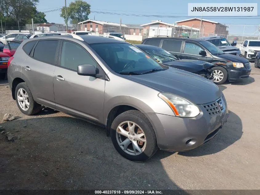 2008 Nissan Rogue Sl VIN: JN8AS58V28W131987 Lot: 40237518