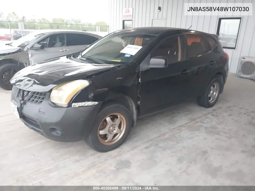 2008 Nissan Rogue S/Sl VIN: JN8AS58V48W107030 Lot: 40265499