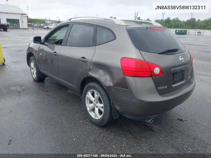 2008 Nissan Rogue S/Sl VIN: JN8AS58V58W132311 Lot: 40271188