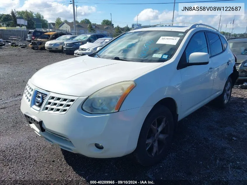 JN8AS58V08W122687 2008 Nissan Rogue Sl