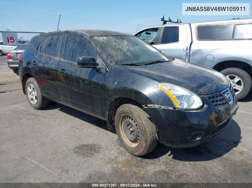 2008 Nissan Rogue S VIN: JN8AS58V48W105911 Lot: 40371287