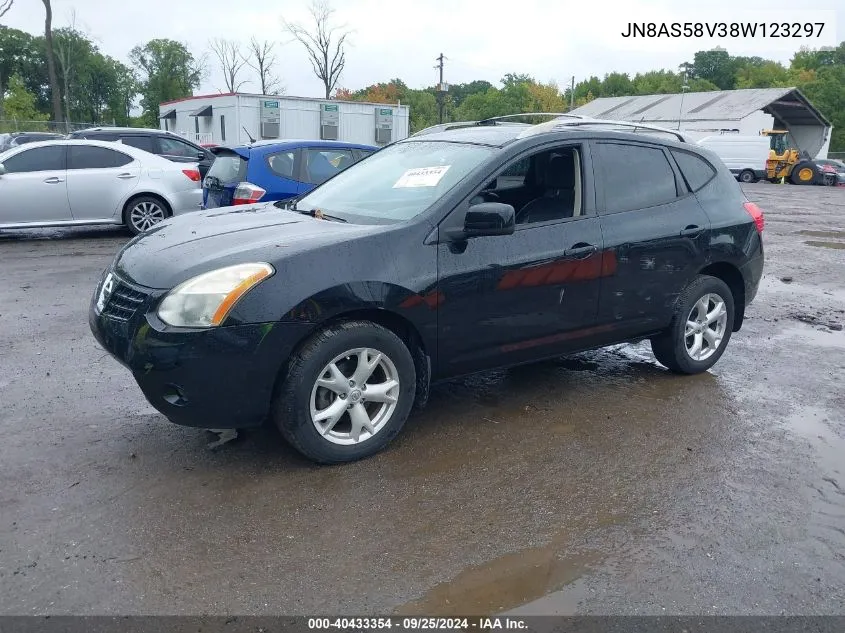 2008 Nissan Rogue Sl VIN: JN8AS58V38W123297 Lot: 40433354