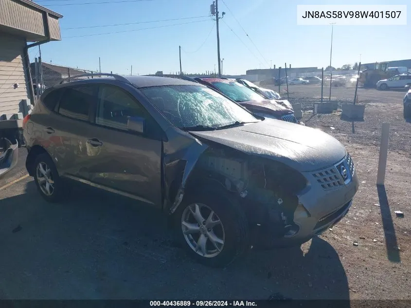 2008 Nissan Rogue S/Sl VIN: JN8AS58V98W401507 Lot: 40436889