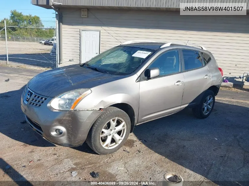 2008 Nissan Rogue S/Sl VIN: JN8AS58V98W401507 Lot: 40436889