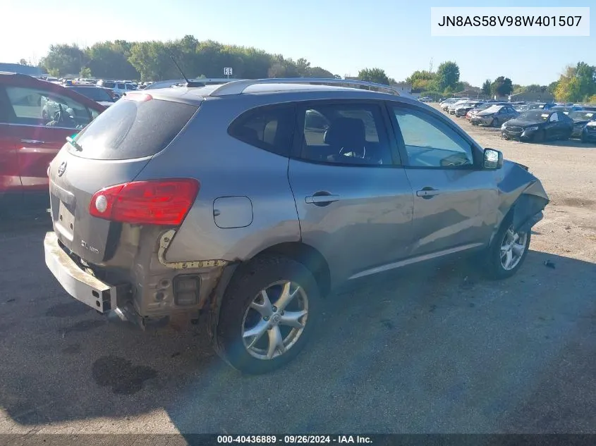 2008 Nissan Rogue S/Sl VIN: JN8AS58V98W401507 Lot: 40436889