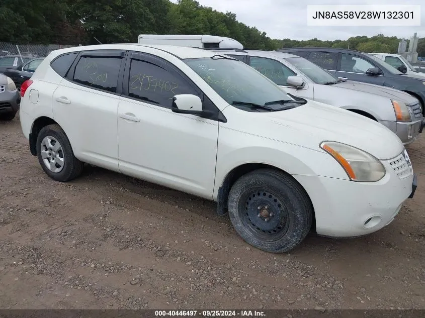 2008 Nissan Rogue S VIN: JN8AS58V28W132301 Lot: 40446497