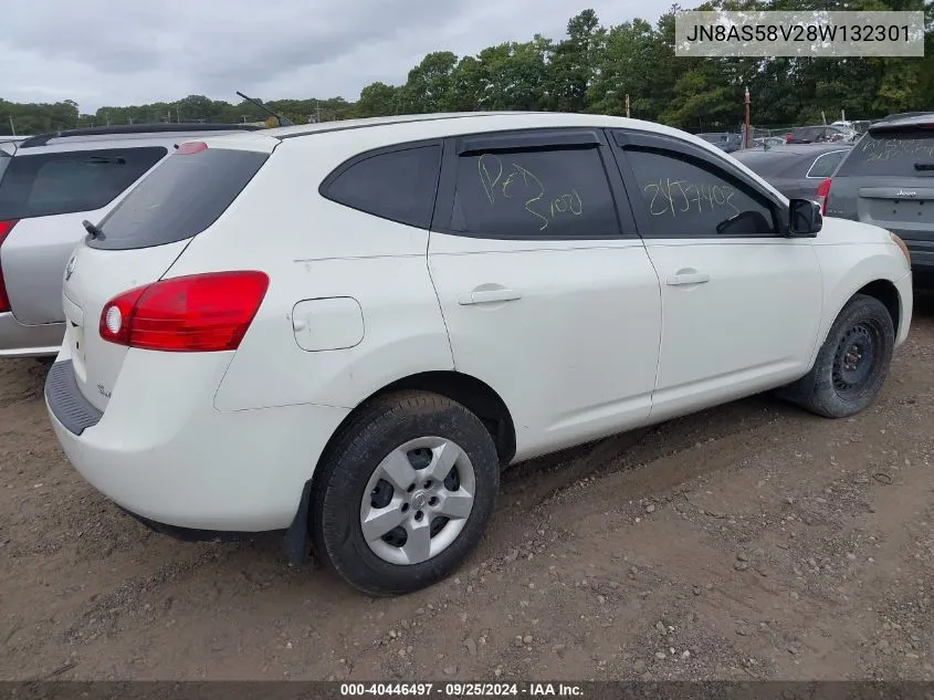 2008 Nissan Rogue S VIN: JN8AS58V28W132301 Lot: 40446497