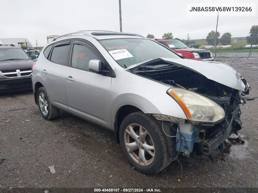 2008 Nissan Rogue Sl VIN: JN8AS58V68W139266 Lot: 40458107