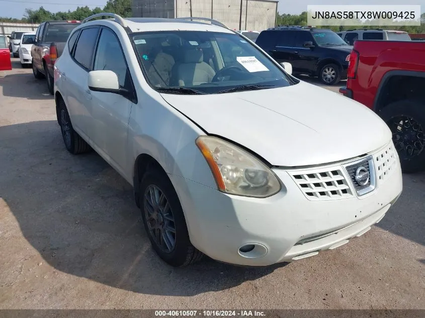 2008 Nissan Rogue Sl VIN: JN8AS58TX8W009425 Lot: 40610507