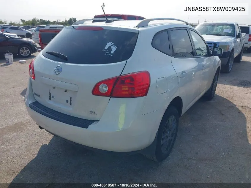 2008 Nissan Rogue Sl VIN: JN8AS58TX8W009425 Lot: 40610507