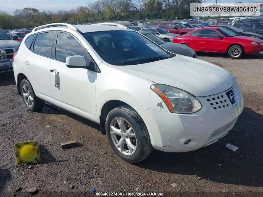 2008 Nissan Rogue Sl VIN: JN8AS58V88W406455 Lot: 40727484