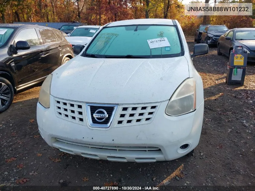 2008 Nissan Rogue VIN: JN8AS58B88W101232 Lot: 40727890