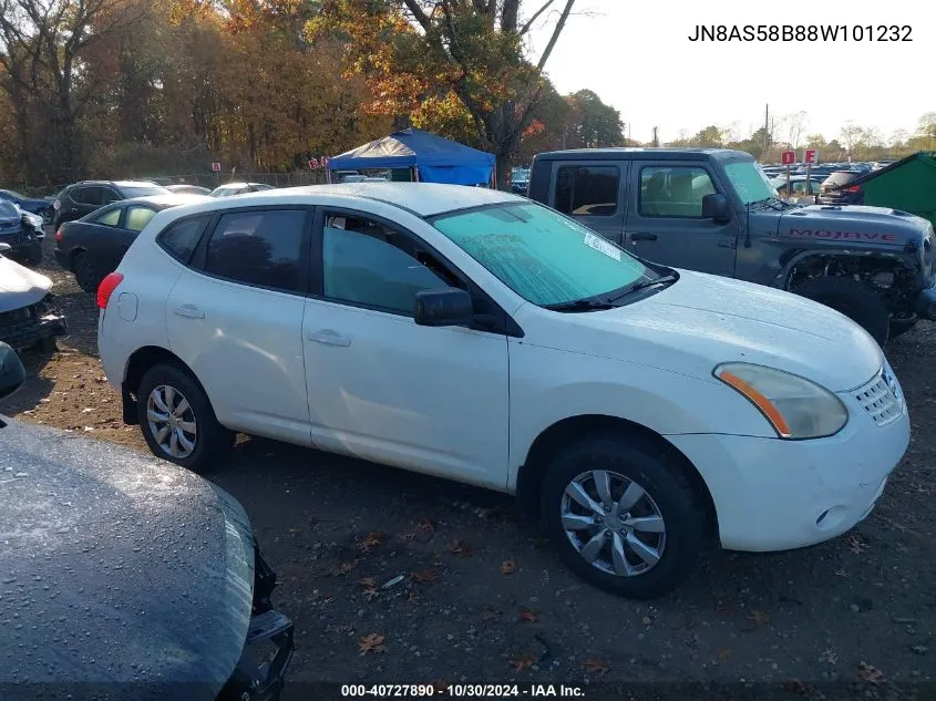 2008 Nissan Rogue VIN: JN8AS58B88W101232 Lot: 40727890