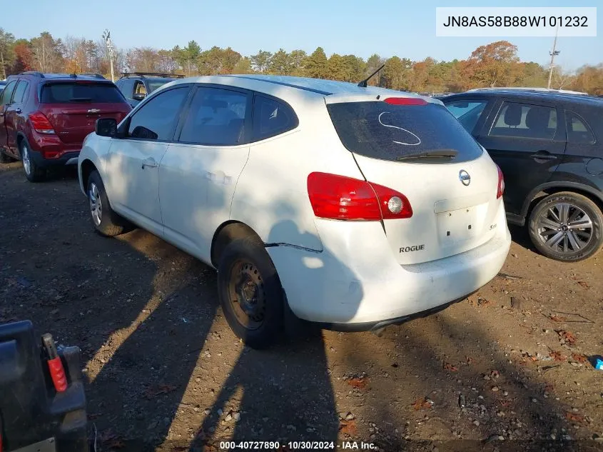 2008 Nissan Rogue VIN: JN8AS58B88W101232 Lot: 40727890