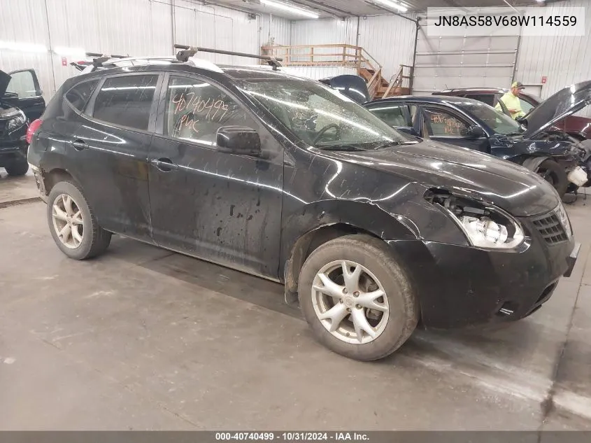 2008 Nissan Rogue Sl VIN: JN8AS58V68W114559 Lot: 40740499