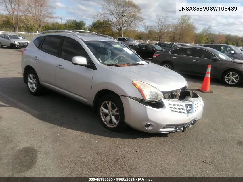 2008 Nissan Rogue Sl VIN: JN8AS58V08W106439 Lot: 40766595