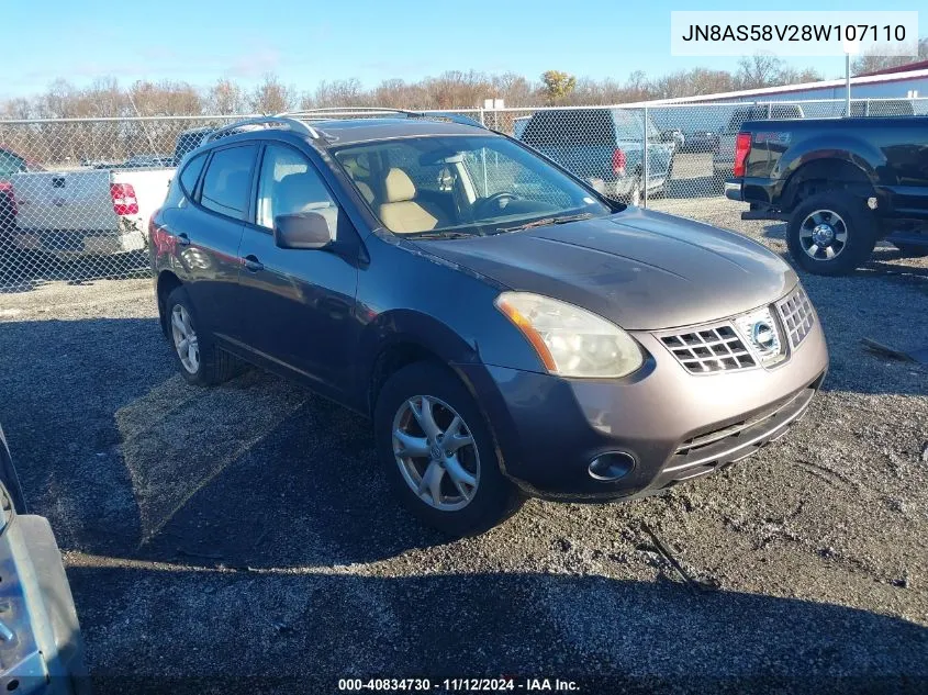 2008 Nissan Rogue Sl VIN: JN8AS58V28W107110 Lot: 40834730