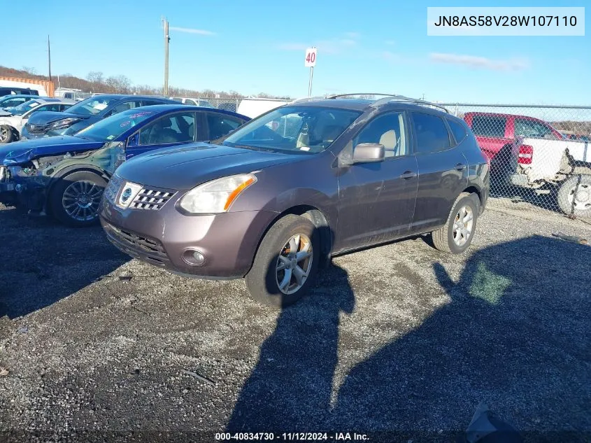 2008 Nissan Rogue Sl VIN: JN8AS58V28W107110 Lot: 40834730