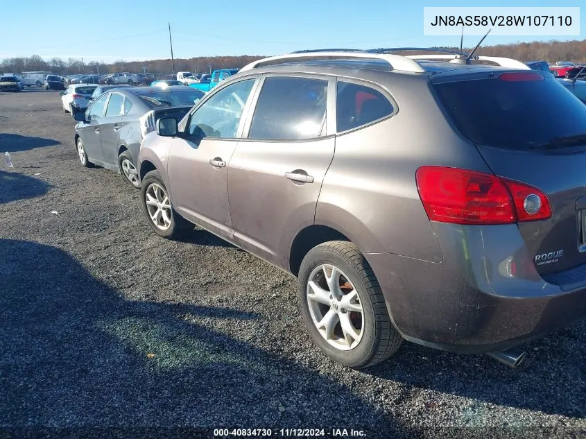 2008 Nissan Rogue Sl VIN: JN8AS58V28W107110 Lot: 40834730