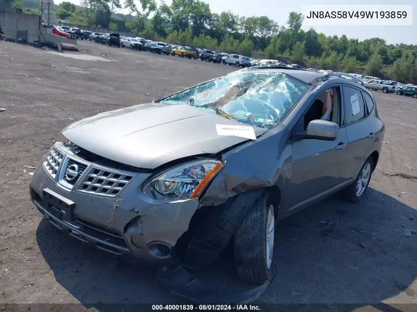 2009 Nissan Rogue Sl VIN: JN8AS58V49W193859 Lot: 40001839