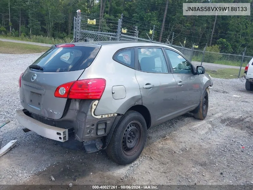 2009 Nissan Rogue S VIN: JN8AS58VX9W188133 Lot: 40027261