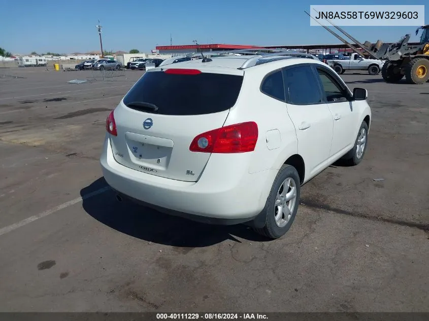 2009 Nissan Rogue Sl VIN: JN8AS58T69W329603 Lot: 40111229