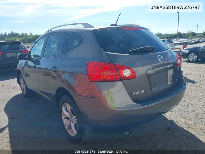 2009 Nissan Rogue Sl VIN: JN8AS58T89W326797 Lot: 40281771