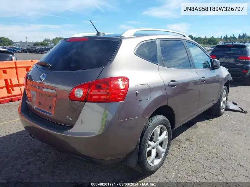 2009 Nissan Rogue Sl VIN: JN8AS58T89W326797 Lot: 40281771