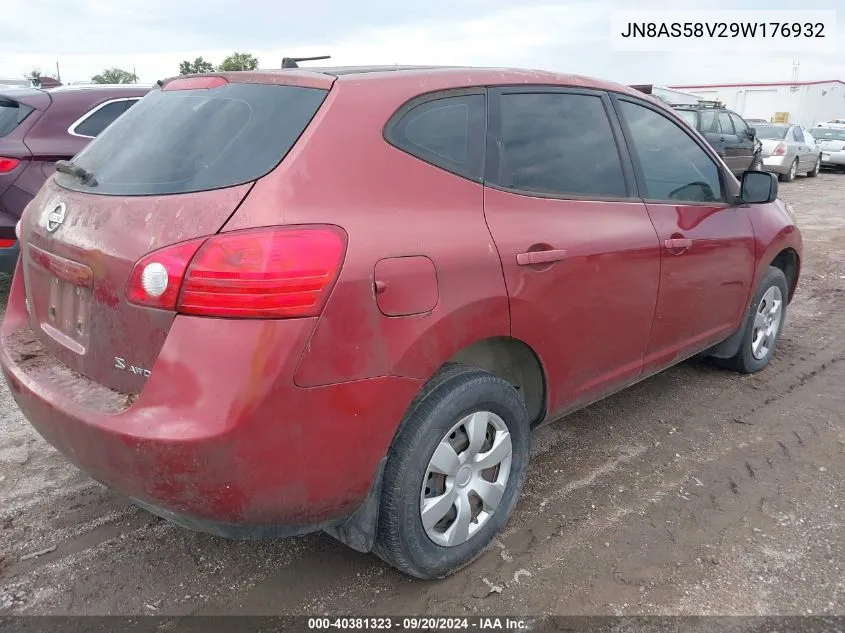 2009 Nissan Rogue S VIN: JN8AS58V29W176932 Lot: 40381323