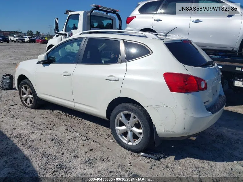 2009 Nissan Rogue Sl VIN: JN8AS58V09W182986 Lot: 40453085