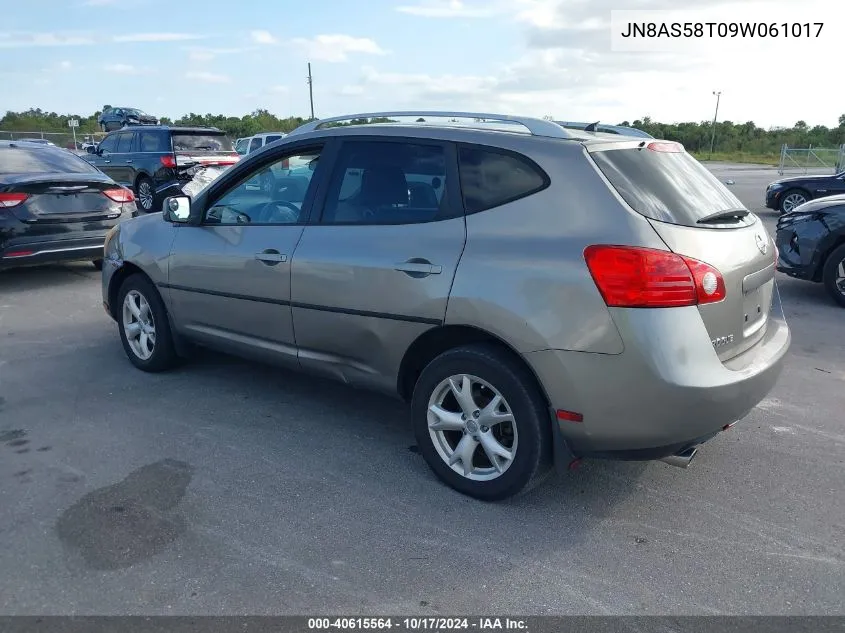 2009 Nissan Rogue Sl VIN: JN8AS58T09W061017 Lot: 40615564