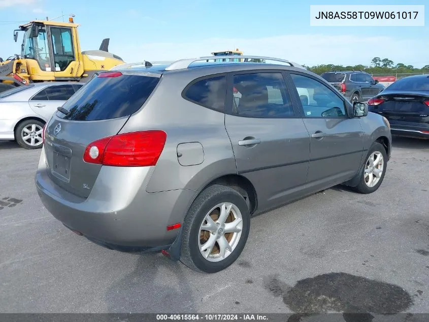 2009 Nissan Rogue Sl VIN: JN8AS58T09W061017 Lot: 40615564