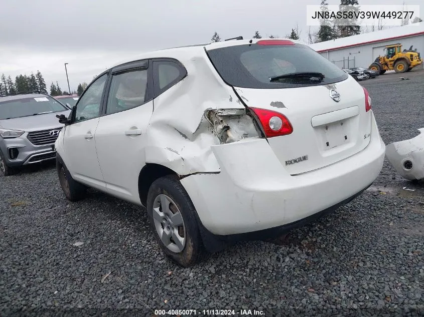 2009 Nissan Rogue S VIN: JN8AS58V39W449277 Lot: 40850071