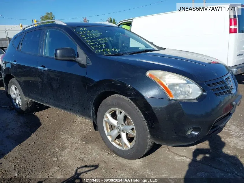 2010 Nissan Rogue S/Sl/Krom VIN: JN8AS5MV7AW117711 Lot: 12113455