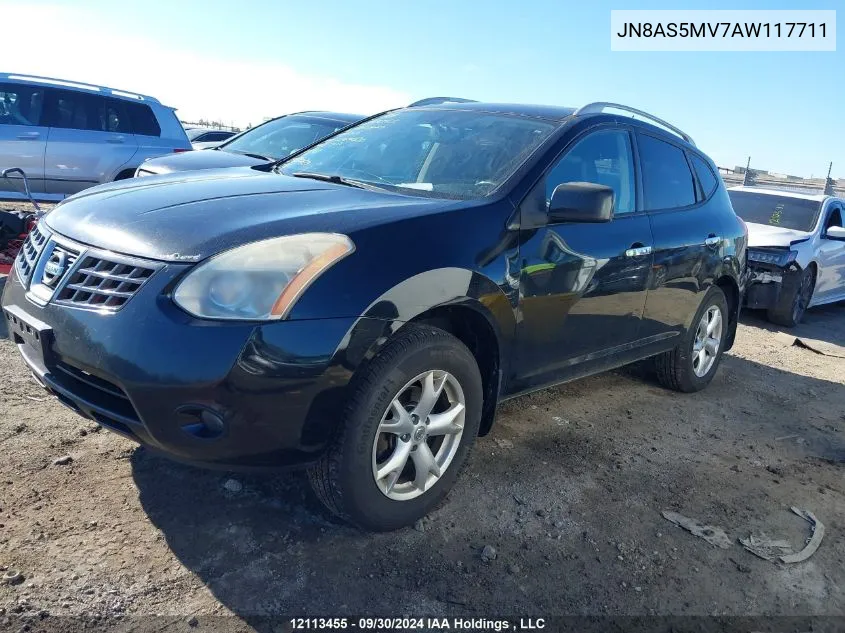 2010 Nissan Rogue S/Sl/Krom VIN: JN8AS5MV7AW117711 Lot: 12113455