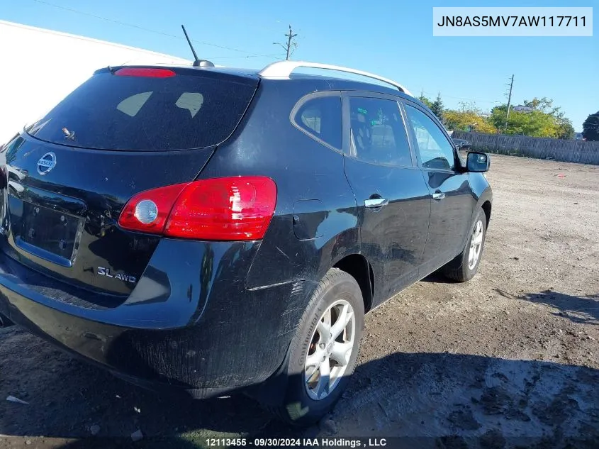 2010 Nissan Rogue S/Sl/Krom VIN: JN8AS5MV7AW117711 Lot: 12113455