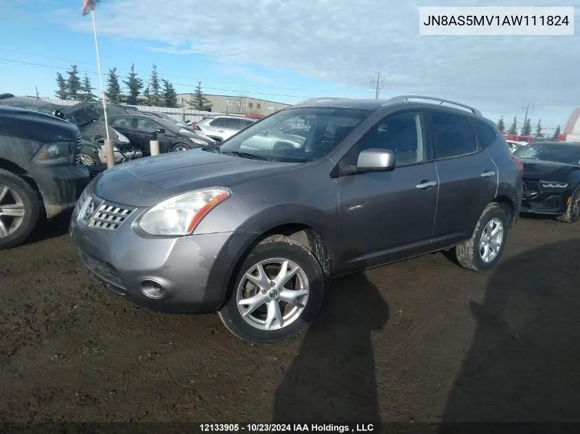 2010 Nissan Rogue S/Sl/Krom VIN: JN8AS5MV1AW111824 Lot: 12133905