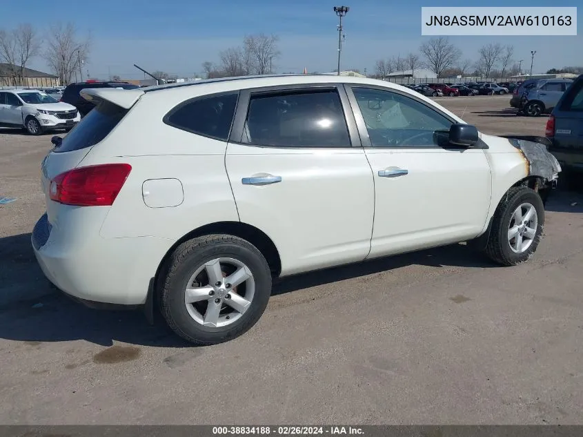 2010 Nissan Rogue S VIN: JN8AS5MV2AW610163 Lot: 38834188