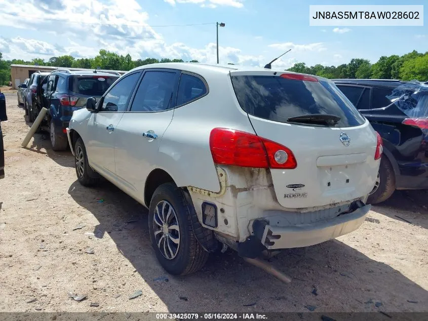 2010 Nissan Rogue S VIN: JN8AS5MT8AW028602 Lot: 39425079