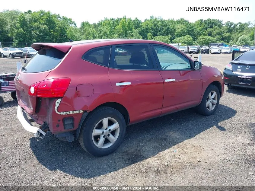 2010 Nissan Rogue S VIN: JN8AS5MV8AW116471 Lot: 39660458