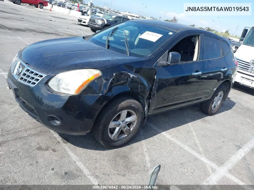 2010 Nissan Rogue S VIN: JN8AS5MT6AW019543 Lot: 39676542