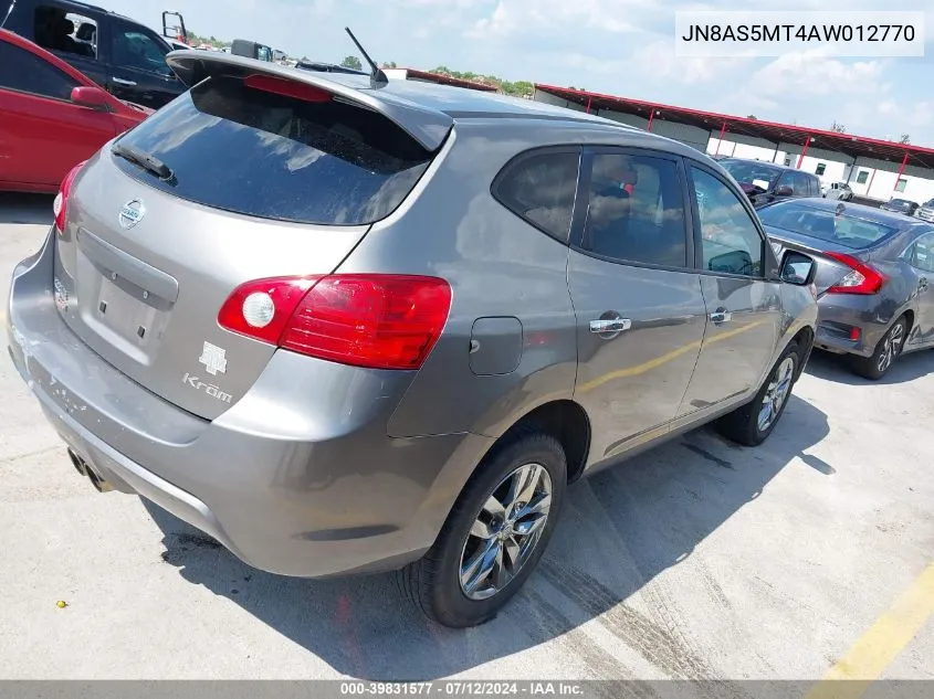 2010 Nissan Rogue S/Sl/Krom VIN: JN8AS5MT4AW012770 Lot: 39831577