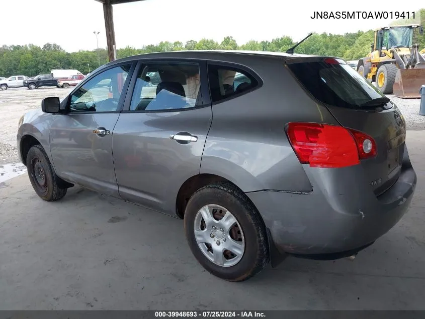 2010 Nissan Rogue S VIN: JN8AS5MT0AW019411 Lot: 39948693