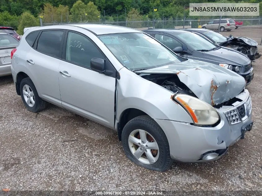 2010 Nissan Rogue S VIN: JN8AS5MV8AW603203 Lot: 39967900