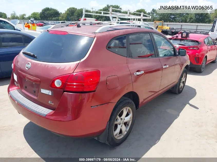 2010 Nissan Rogue Sl VIN: JN8AS5MT9AW006365 Lot: 39997179