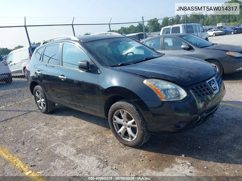 2010 Nissan Rogue Sl VIN: JN8AS5MT5AW014317 Lot: 40060219