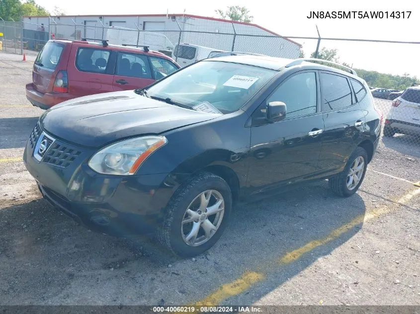 2010 Nissan Rogue Sl VIN: JN8AS5MT5AW014317 Lot: 40060219