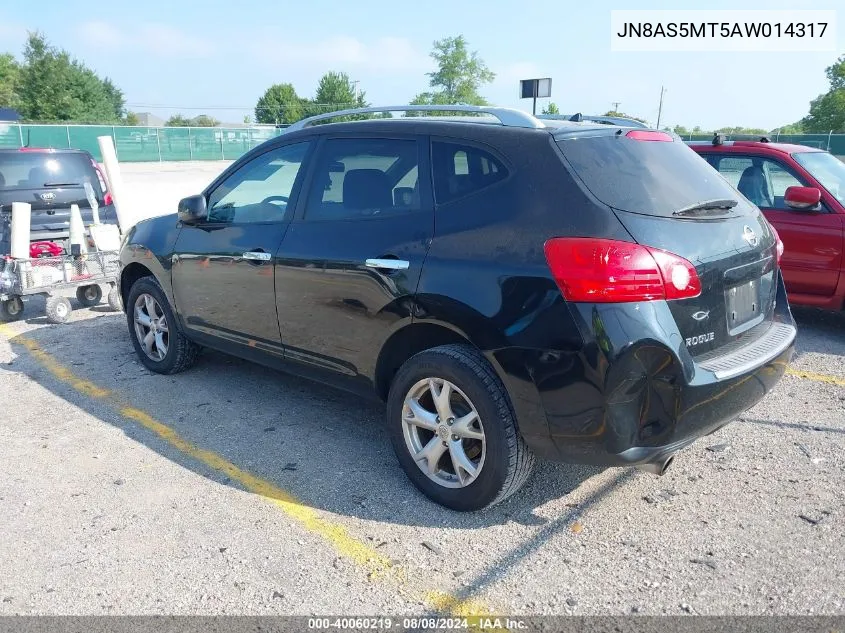 2010 Nissan Rogue Sl VIN: JN8AS5MT5AW014317 Lot: 40060219