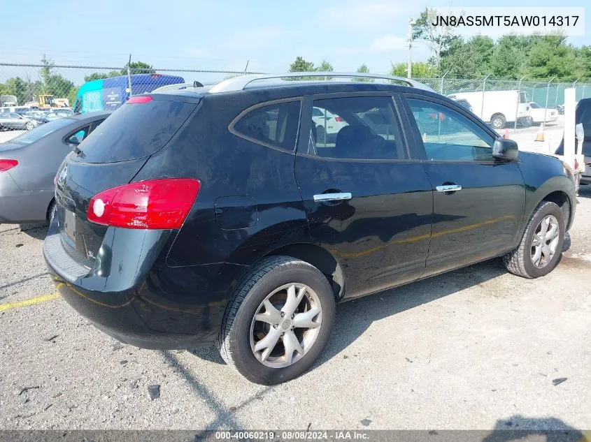 2010 Nissan Rogue Sl VIN: JN8AS5MT5AW014317 Lot: 40060219